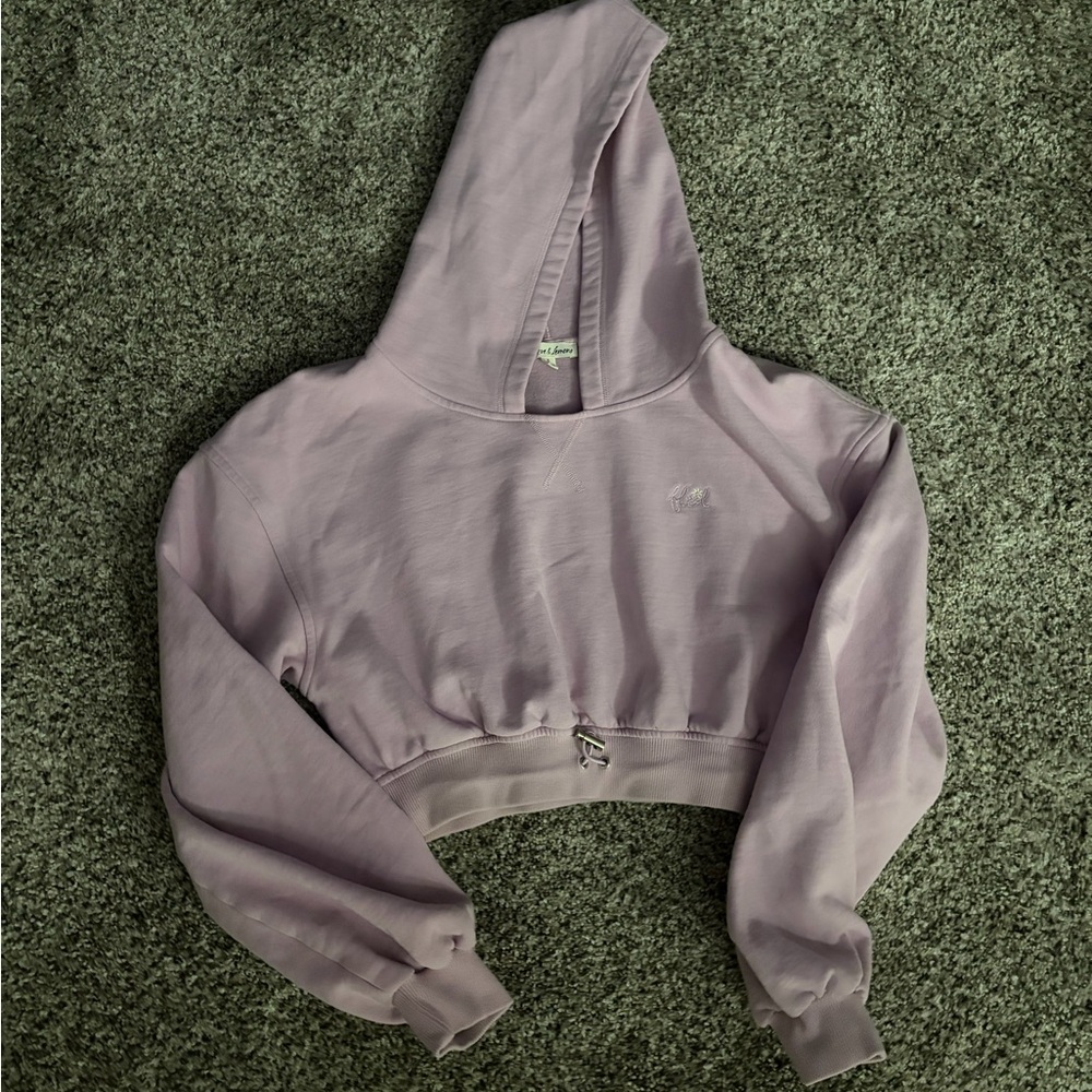 For Love And Lemons Lavender Cropped Hoodie. Size small.